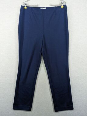 Charter Club Blue Pants Size 12 Short Classic Fit Side Zip -0524D06